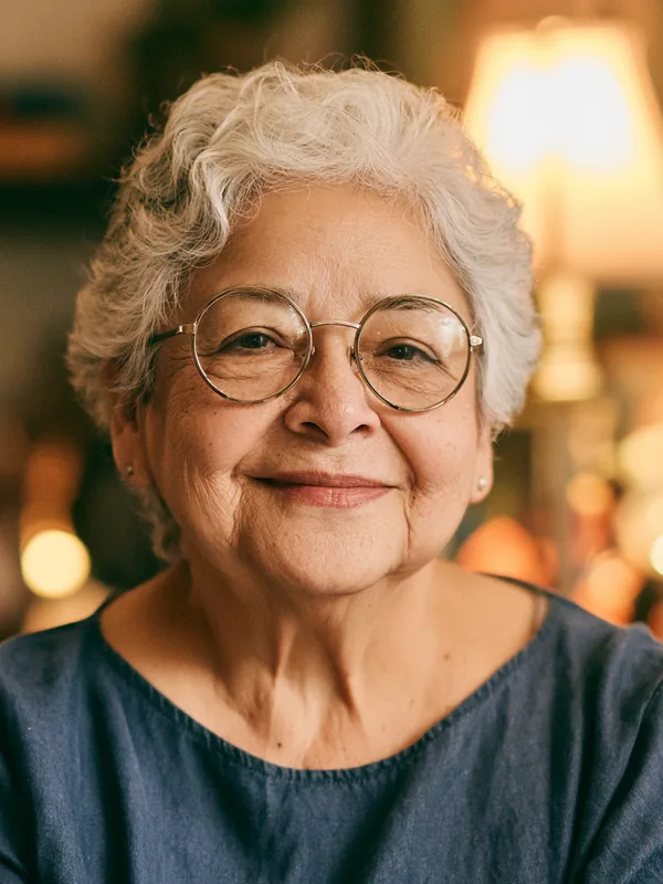 Silver-haired American grandmother reading, symbolizing thoughtful long-term financial planning with this resource